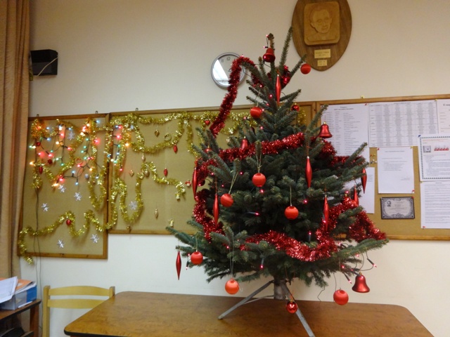 職員室のクリスマスツリー